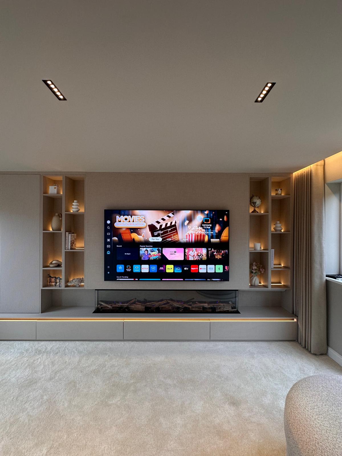 Modern Living Room with Lumo Atelier LED Recessed Lighting